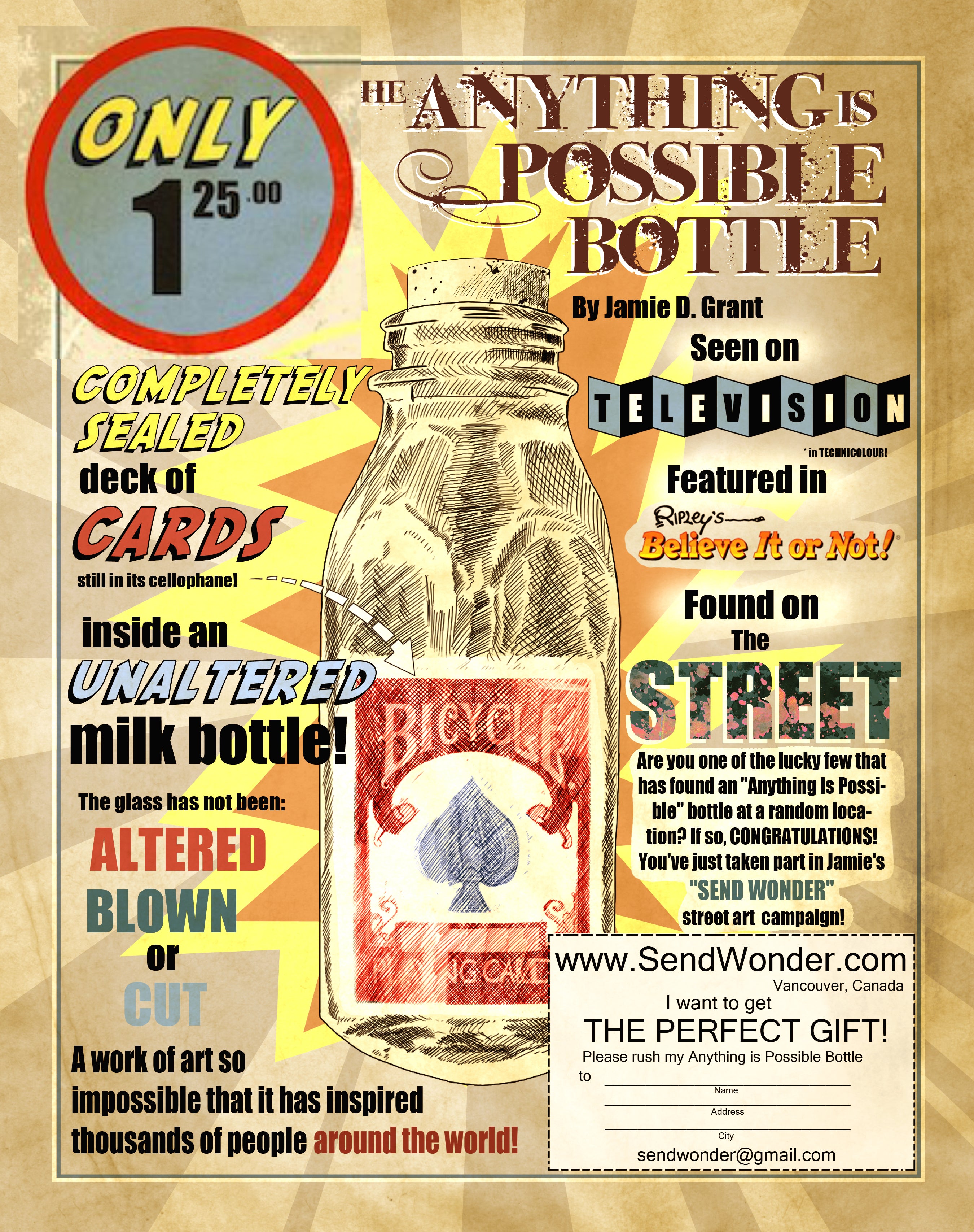 The Original and Official “Anything Is Possible” bottle; each one